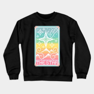 Tarot Card The Star Pixel Art Crewneck Sweatshirt